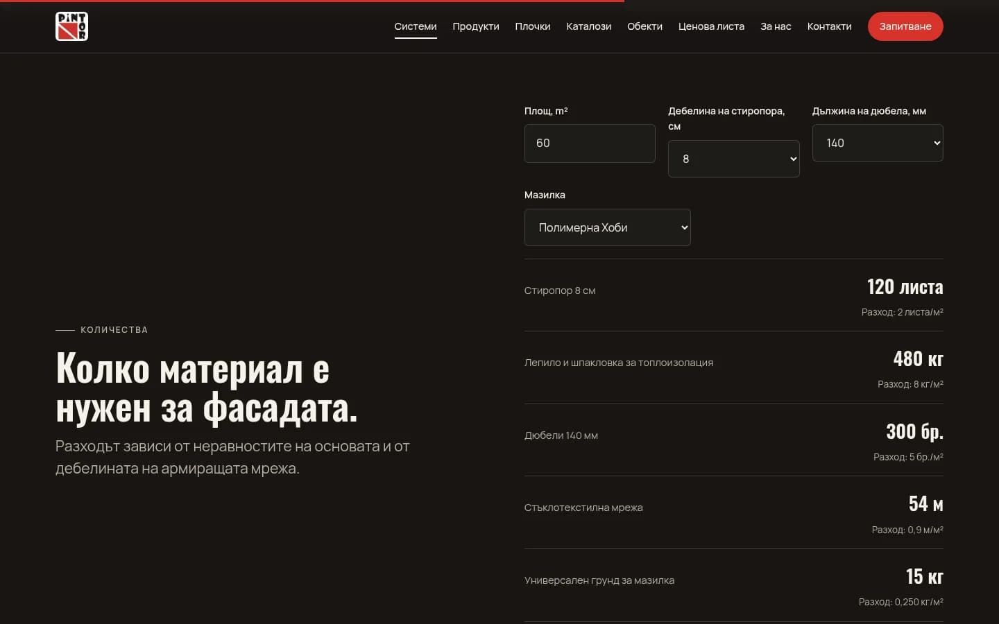 Колку материјал е потребен за фасадата