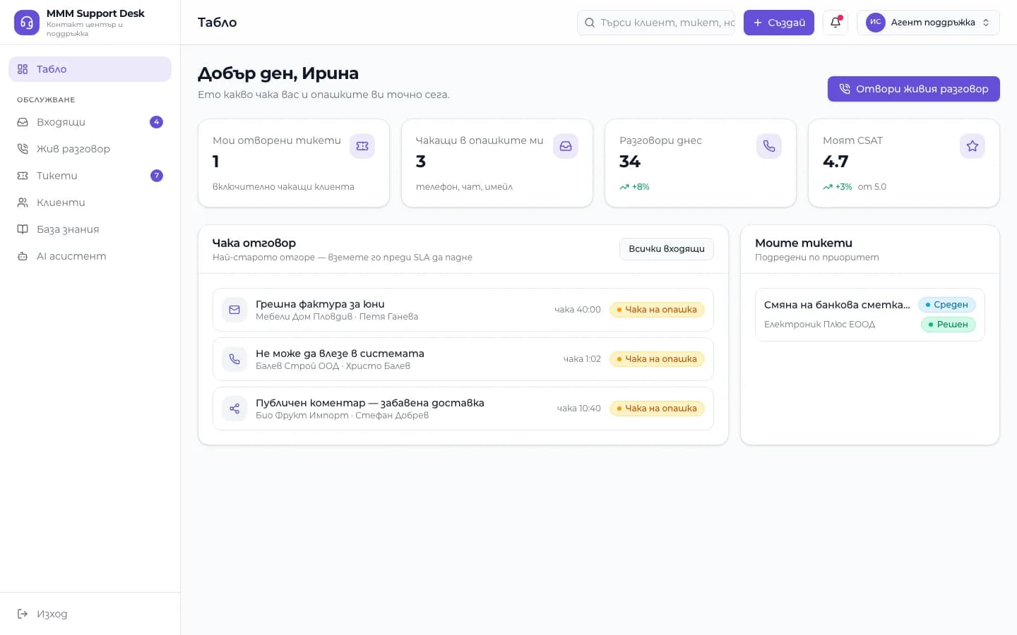 Контакт център — омниканална платформа