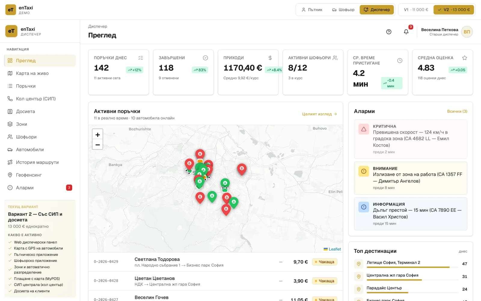 enTaxi — диспечерска система за такси