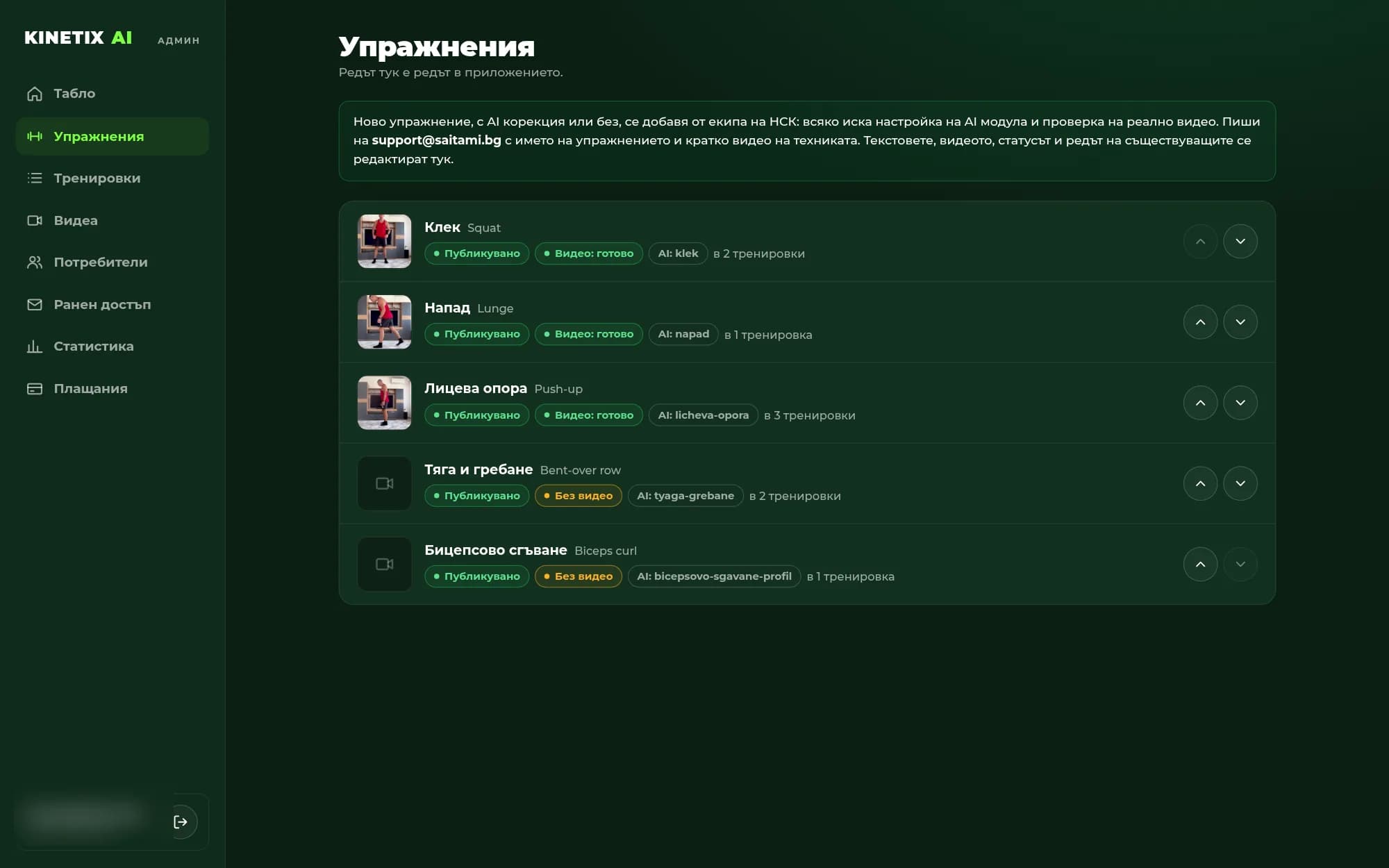 Упражнения: кои са с AI корекция и с какви критерии