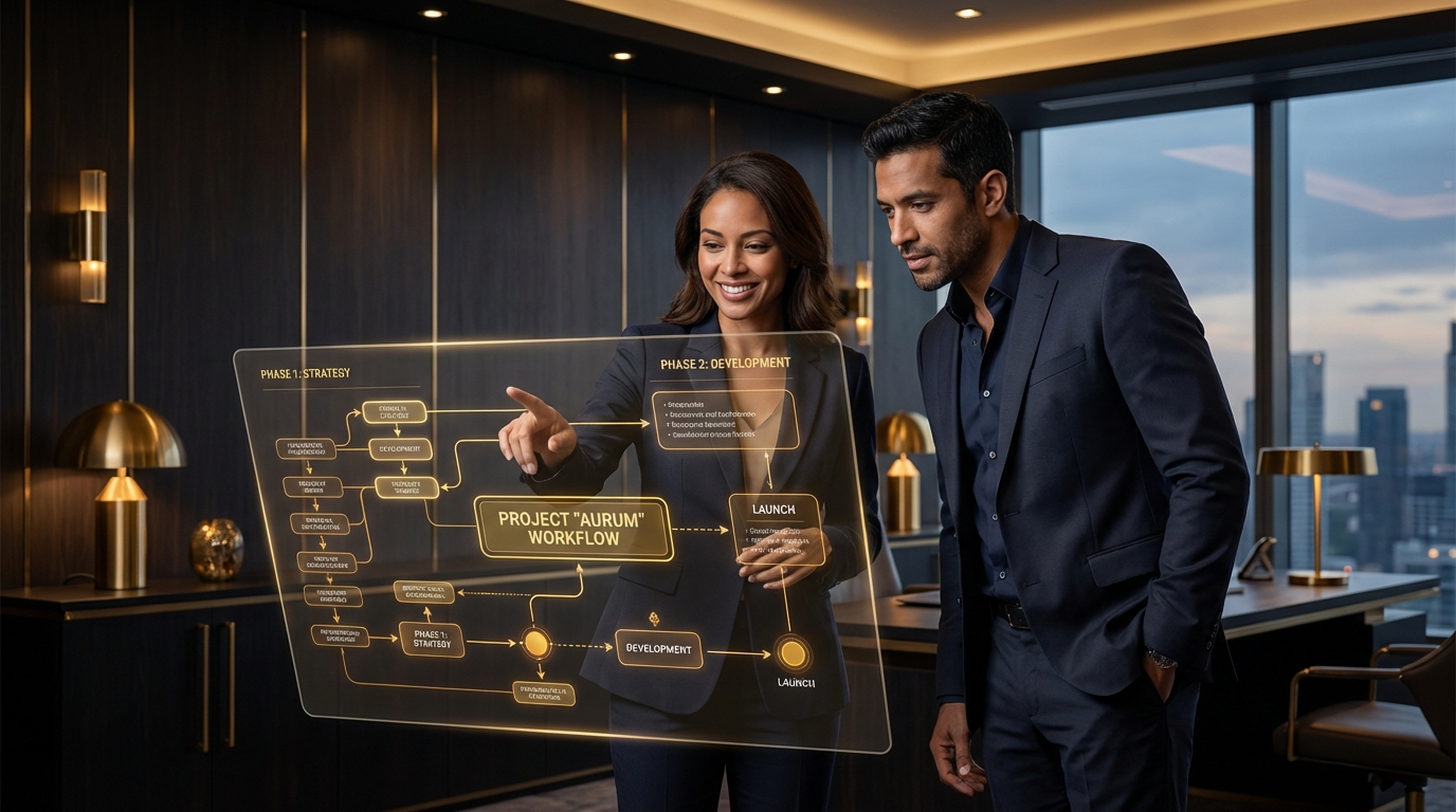 Професионалисти обсъждат работен процес | Professionals discussing workflow